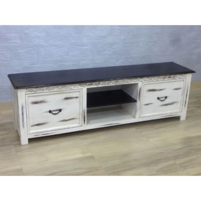 WDN. TV CABINET WITH 2 DRAWERS