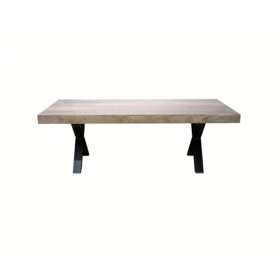 DINNING TABLE CROSS IRON LEGS 