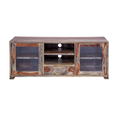 Wdn TV Cabinet 02 Glass Door & 01 Drw