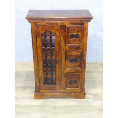 WDN. 1 IRON DOOR & 3 DOOR CABINET