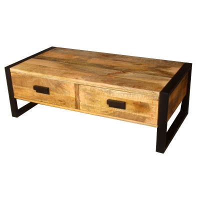 WDN. COFFEE TABLE WITH 2 DRAWERS