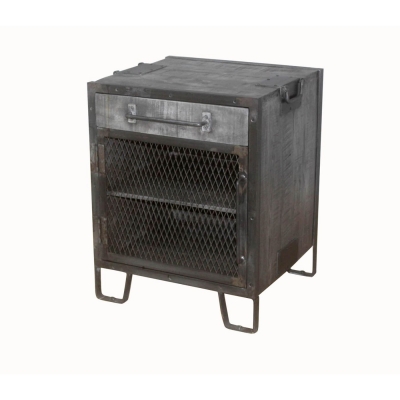WDN & IRON 01 DOOR JALI 01 DRW. CABINET
