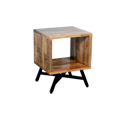 WDN BEDSIDE WITH IRON LEGS