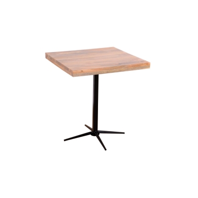 WDN. BAR TABLE WITH IRON LEGS