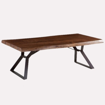 Wdn.Coffee Table with Iron legs