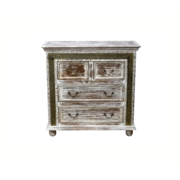 WDN 4 DRW CHEST WITH BRASS