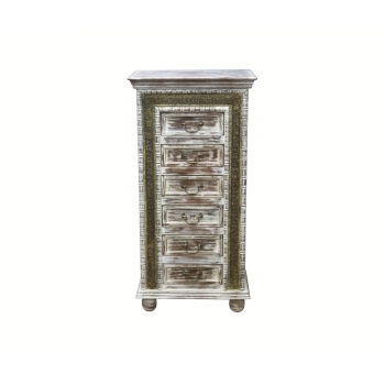WDN 6 DRW CHEST WITH BRASS